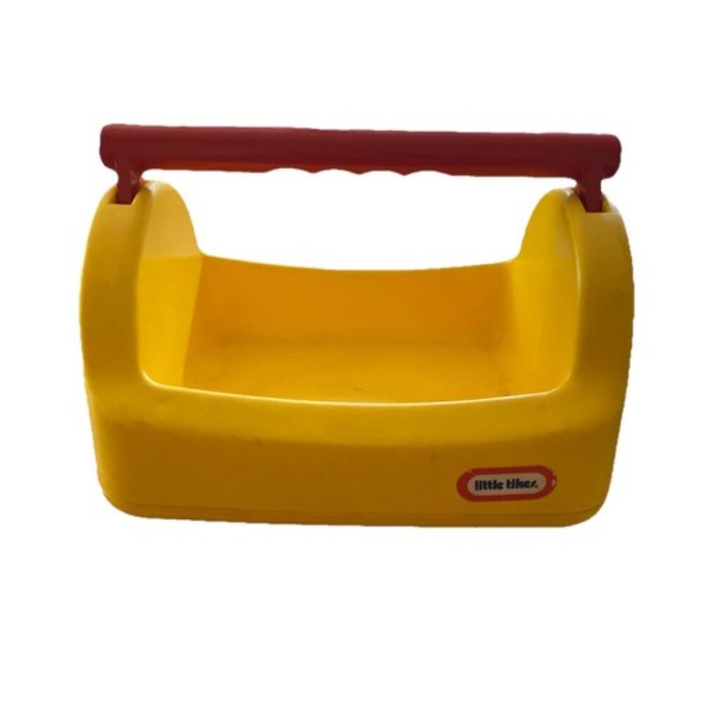 Vintage LITTLE TIKES Workbench Toolbox -Yellow with Red Handle-1990s